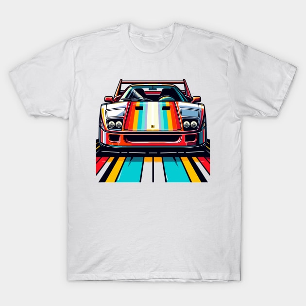 Ferrari F40 T-Shirt by Vehicles-Art